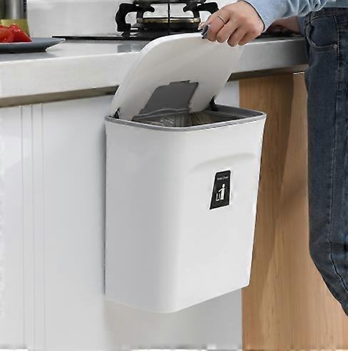 Multipurpose Hanging Trash Can, Indoor Compost Bin with Sealing Lid for Odor Prevention, Easy Access and Space-Saving Design for Kitchen, Bathroom,