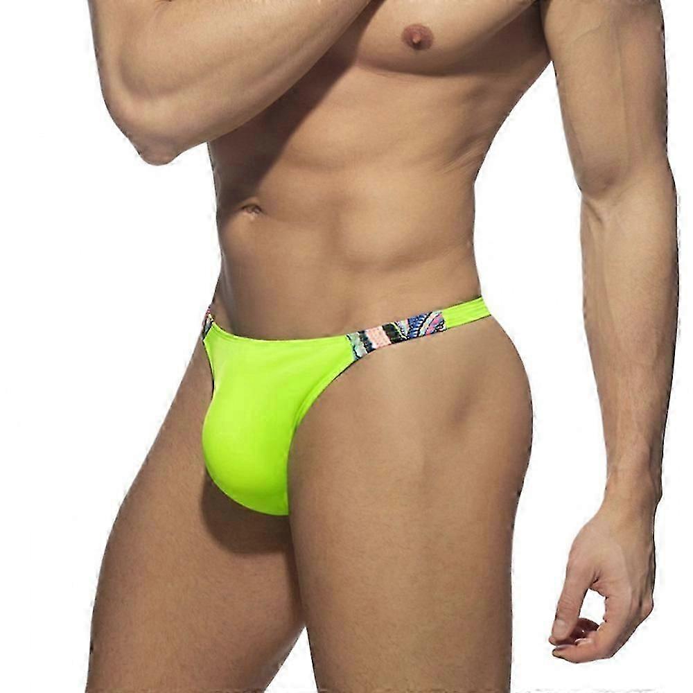 Hommes Maillots De Bain Sexy Bas Bikini String Slips Surf Beach Maillots de bain Maillots de bain Coupe Impression Culottes Bref Short Homme