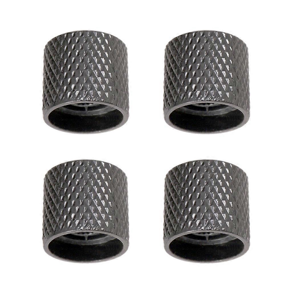 Practical 4x Iron Guitars Bass Cylinder Control Knobs Silver Luthier Tools