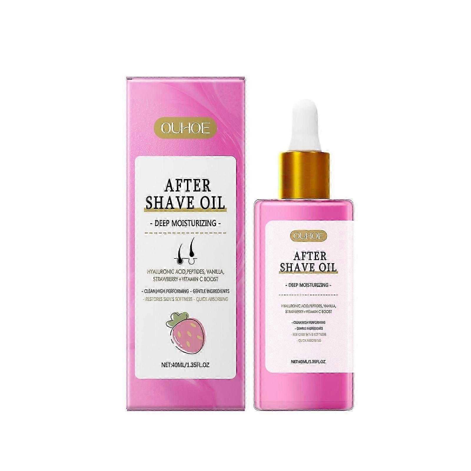 Strawberry Vanilla After Shave Oil for Smooth Skin, Soft Serve After Shave Oil Deeply Moisturizing, Prevent Ingrown Hairs & Dryness