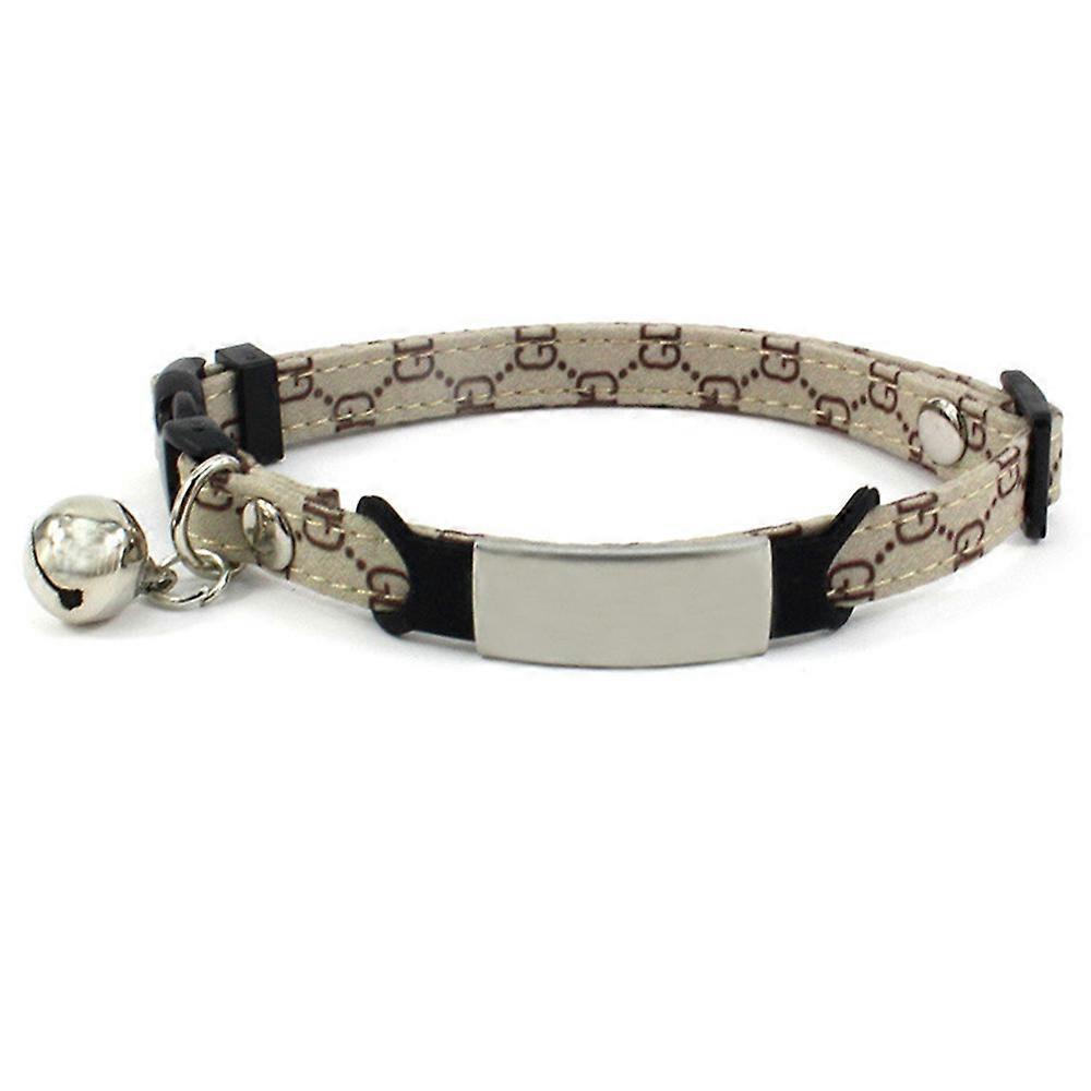 Cat Collar with Bell and Name Tag, Adjustable, Soft and Durable Material for Cats