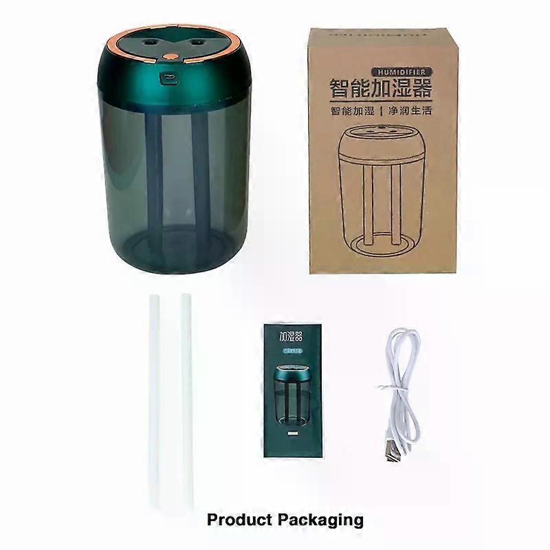 Umidificatore d'aria da 1800 ml Umidificatore a nebbia fredda USB 3 modalità Purificatore Diffusore di aromi con luce notturna colorata per la camera da letto di casa