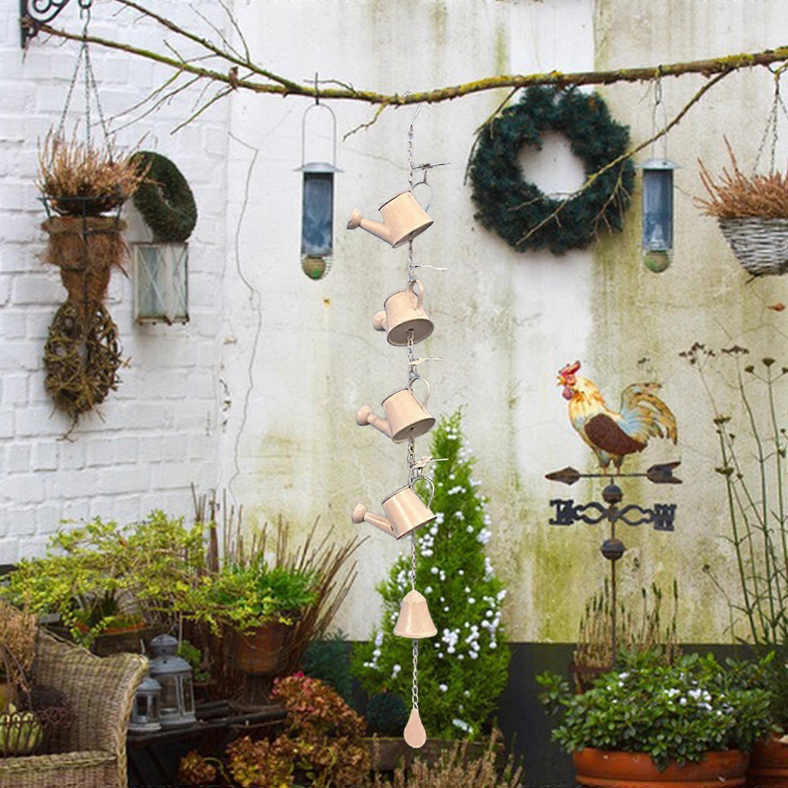 107cm Rustic Metal Watering Can Bell Hanging Decor for A Great Display