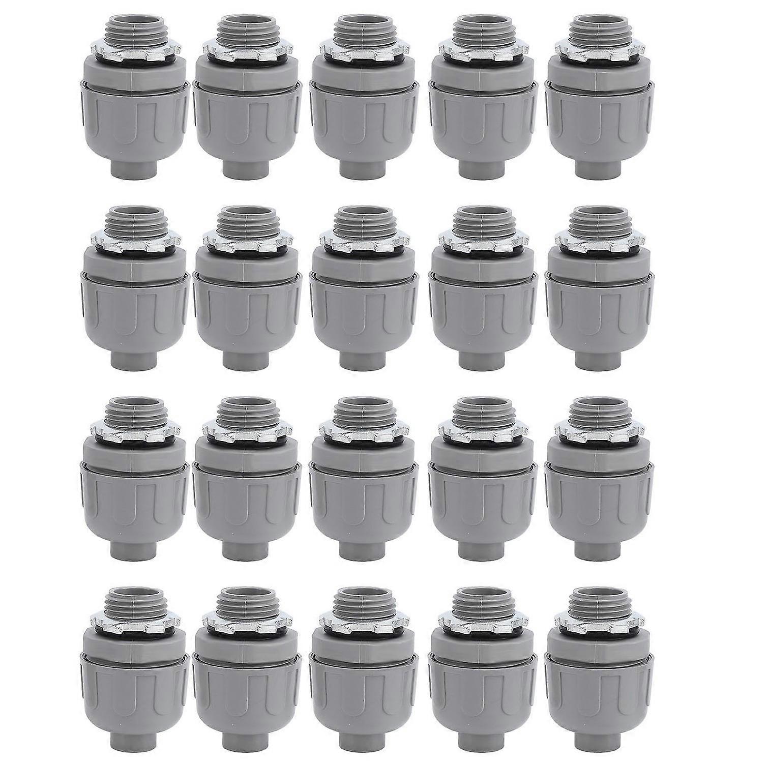 20PCS Liquid Tight Connector 3/4 Inch NPT Non Metallic Flexible Electrical Conduit Fittings for Home