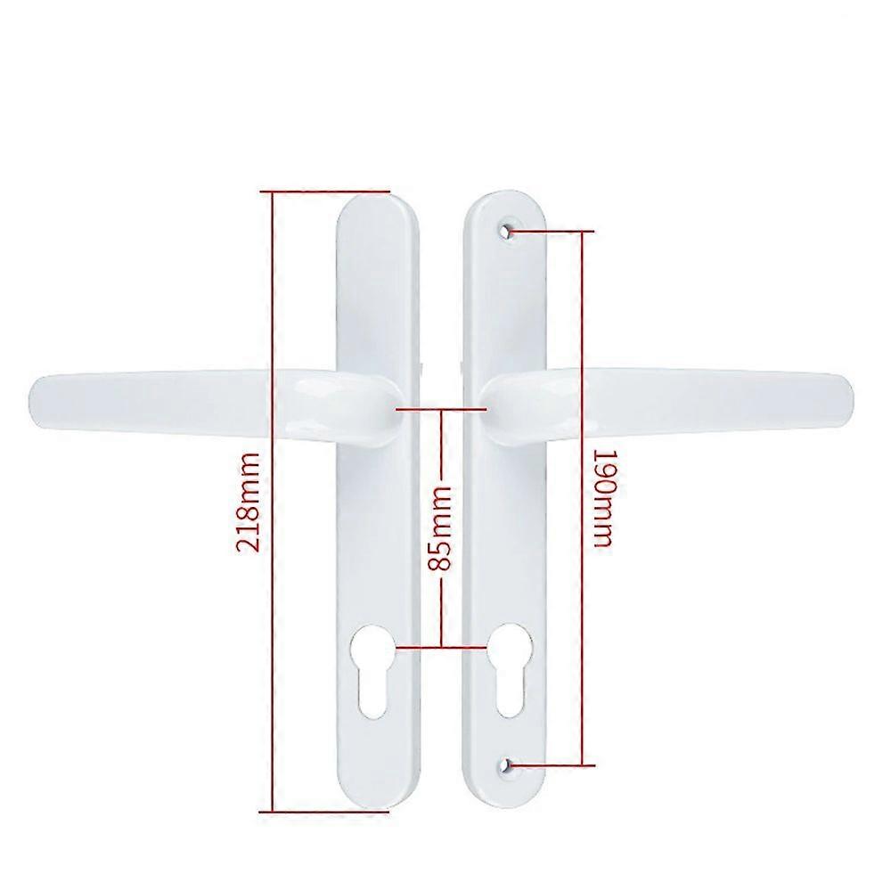Door window handle Narrow plate Reduced projection white