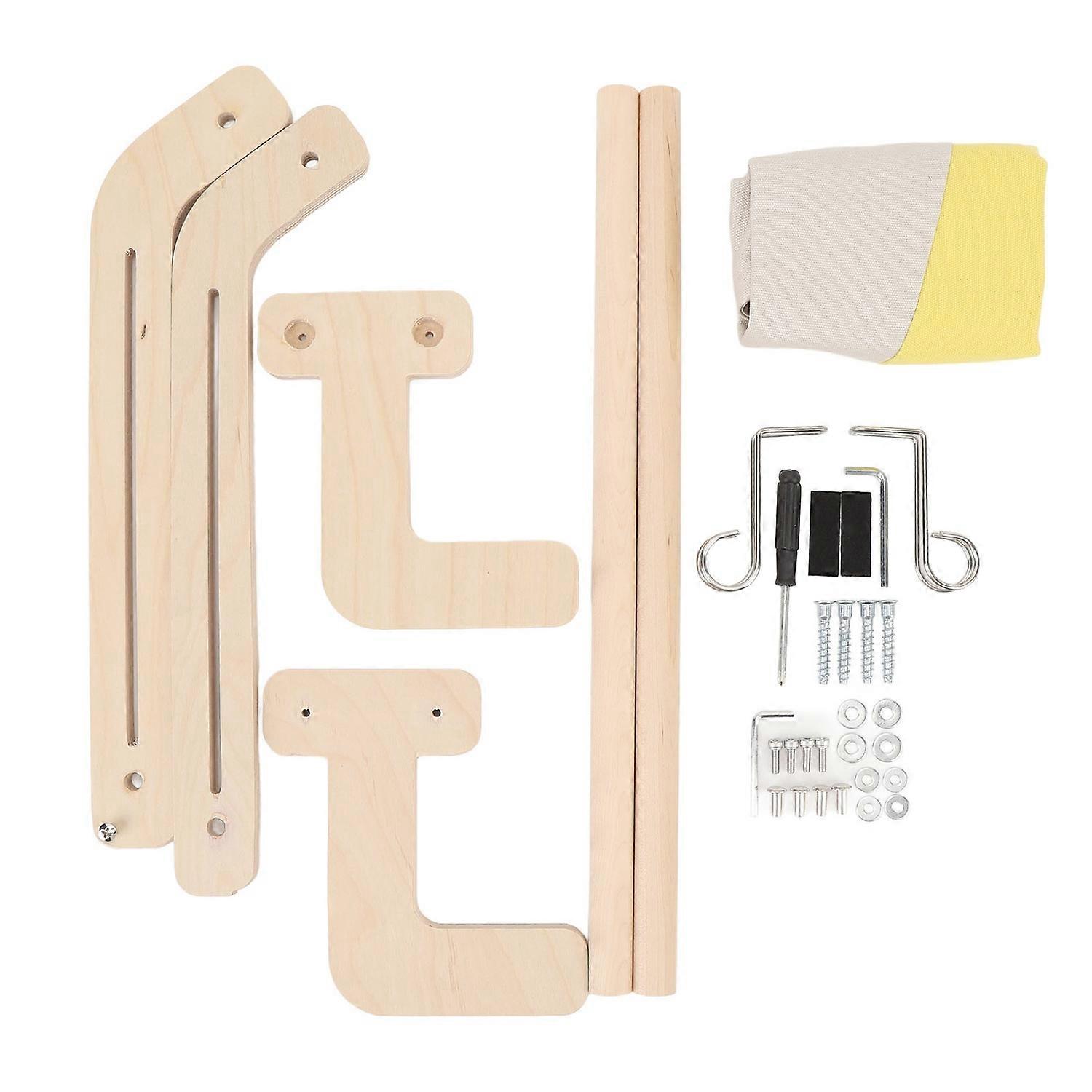 Cat Window Perch Wooden Hanging Window Cat Hammock Sturdy Frame Cat Sleeping Bed Seat Shelves for Wi