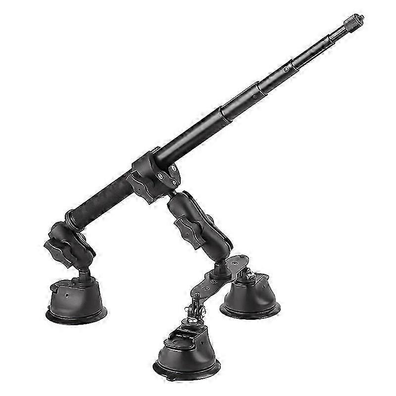 Insta360 X4 X3アクションカメラアクセサリー用の目に見えない自撮り棒ボールヘッドアダプターを備えた車の吸盤マウントキット