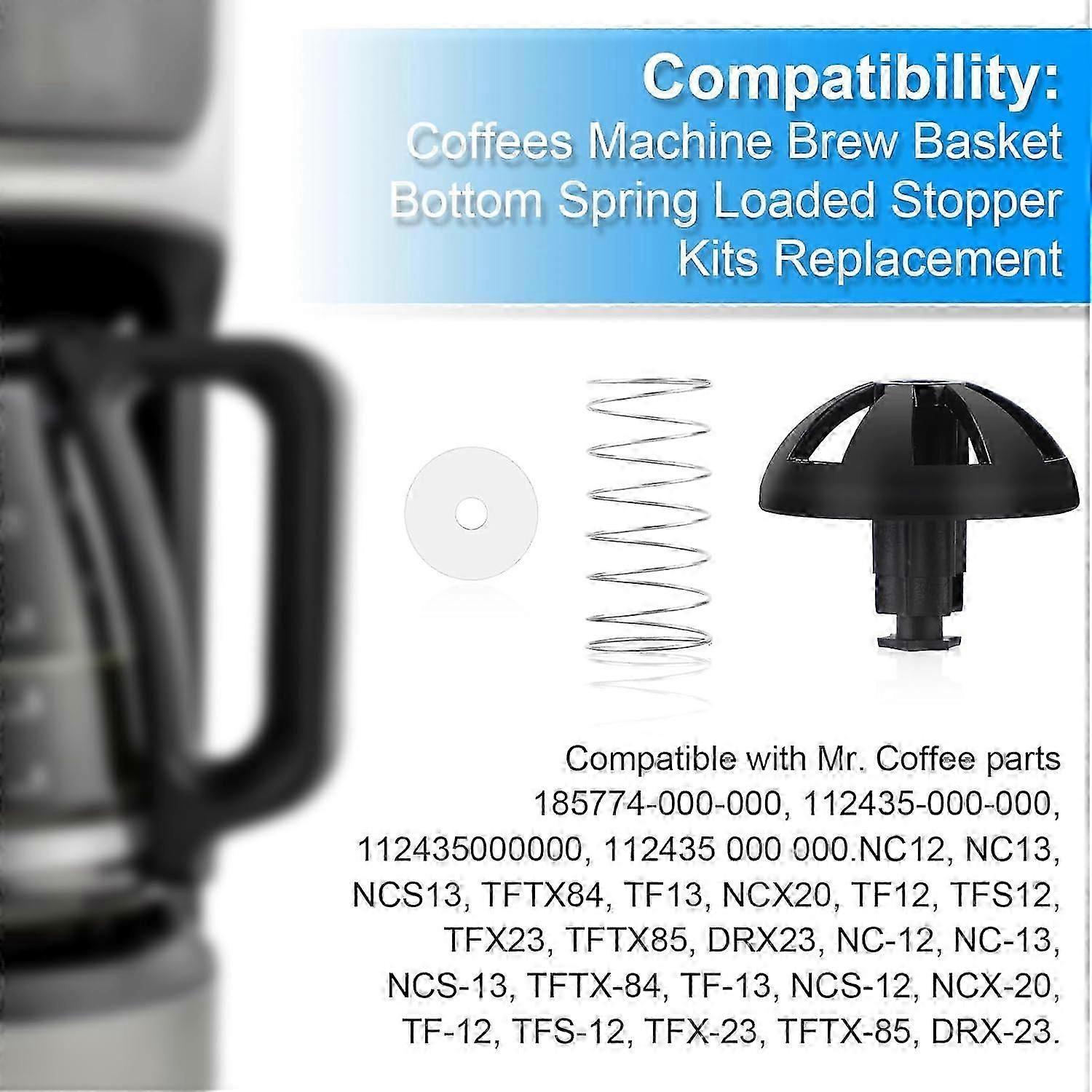 2 Sets Coffee Machine Brew Basket Bottom Spring Loaded Stopper Kits, Coffee Maker Parts Re