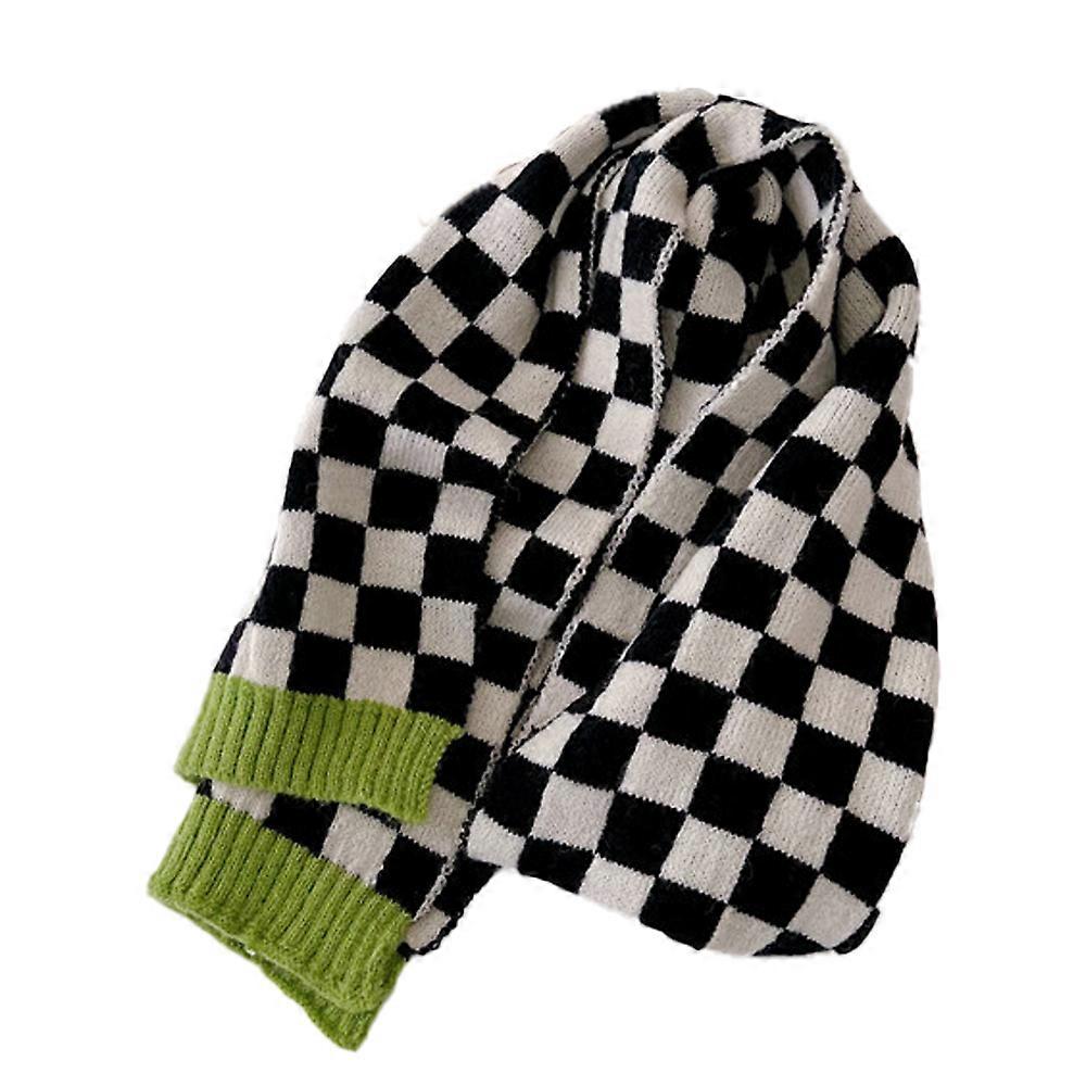 Brei sjaal, dambord ontwerp, gezellige accessoire, modieus