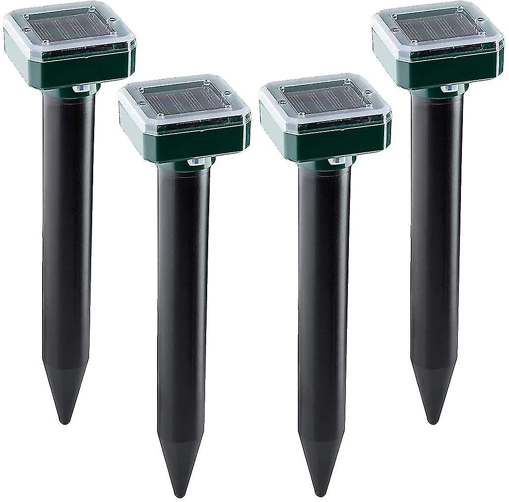 Solar Power Ultrasonic Mole Repellents, Upgrading Mole/mouse Etc 4pack