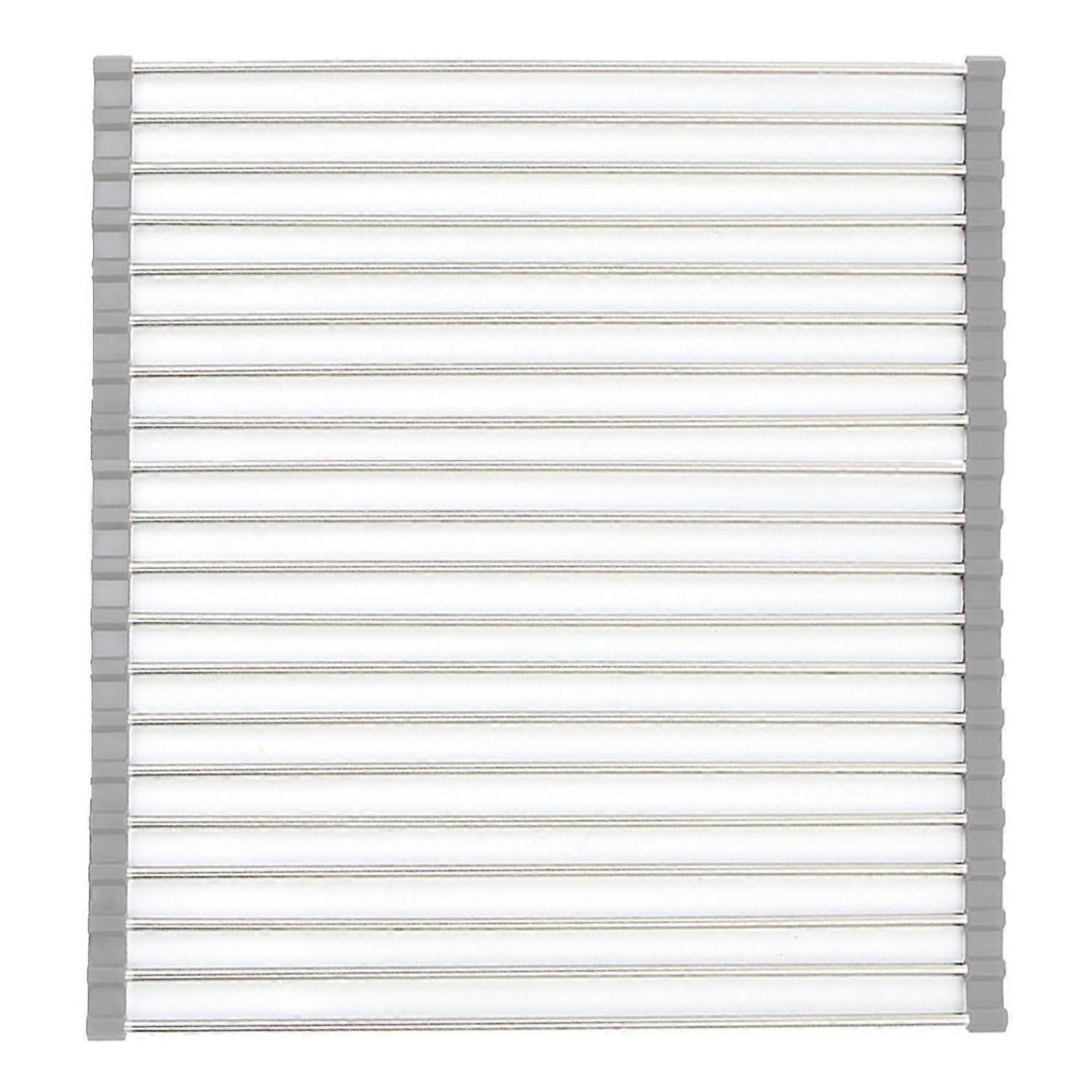 Foldable Roll Up Dish Drying Rack Stainless Steel Sink Roller Organizer Practical Kitchen Gadget for