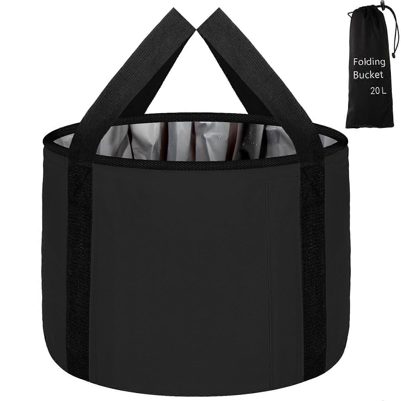 Collapsible Foot Bath Basin 20L for Outdoor Travel, Portable Space-Saving Design, Durable Waterproof Material