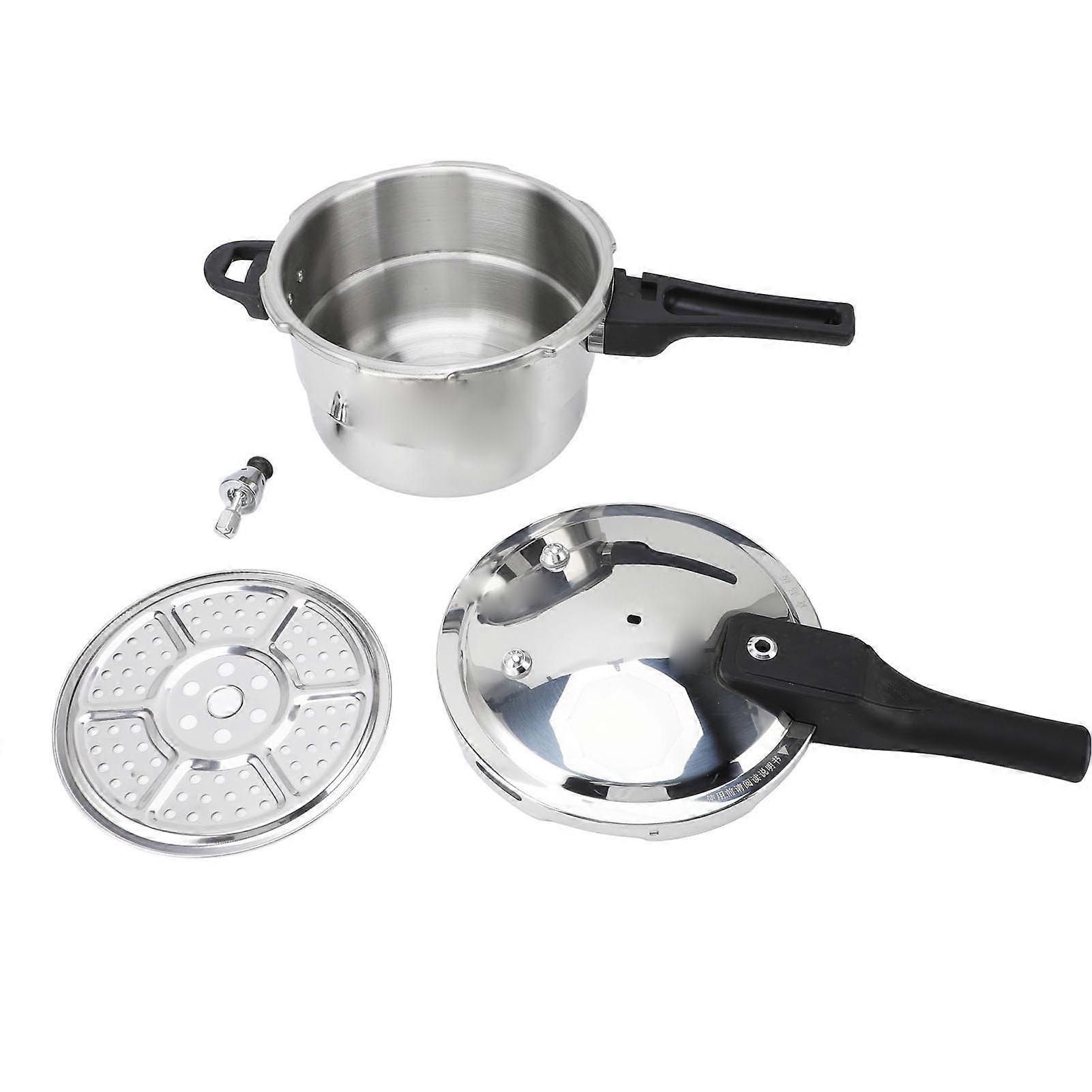 26cm 9L Stainless Steel Stovetop Pressure Cooker with Safety Valve Explosion Proof Pot and Steaming Tray Durable Cookware for Fast Cooking