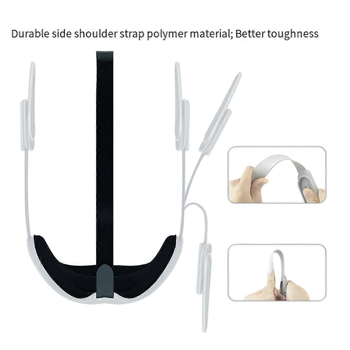 VR Headset Strap for Oculus Quest 3 Adjustable Head Cushion- Black