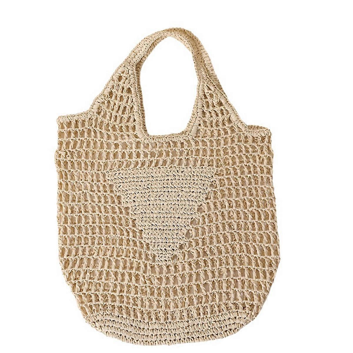 Hollow Handwoven Simple Soft Handbag Large Casual Tote Storage Bag I