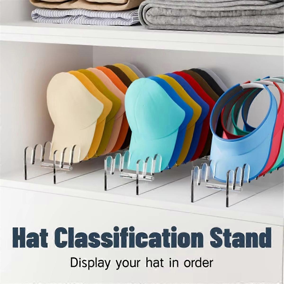 2Pcs Baseball Cap Organizer Acrylic Baseball Cap Storage Multi-Functional Storage Box New