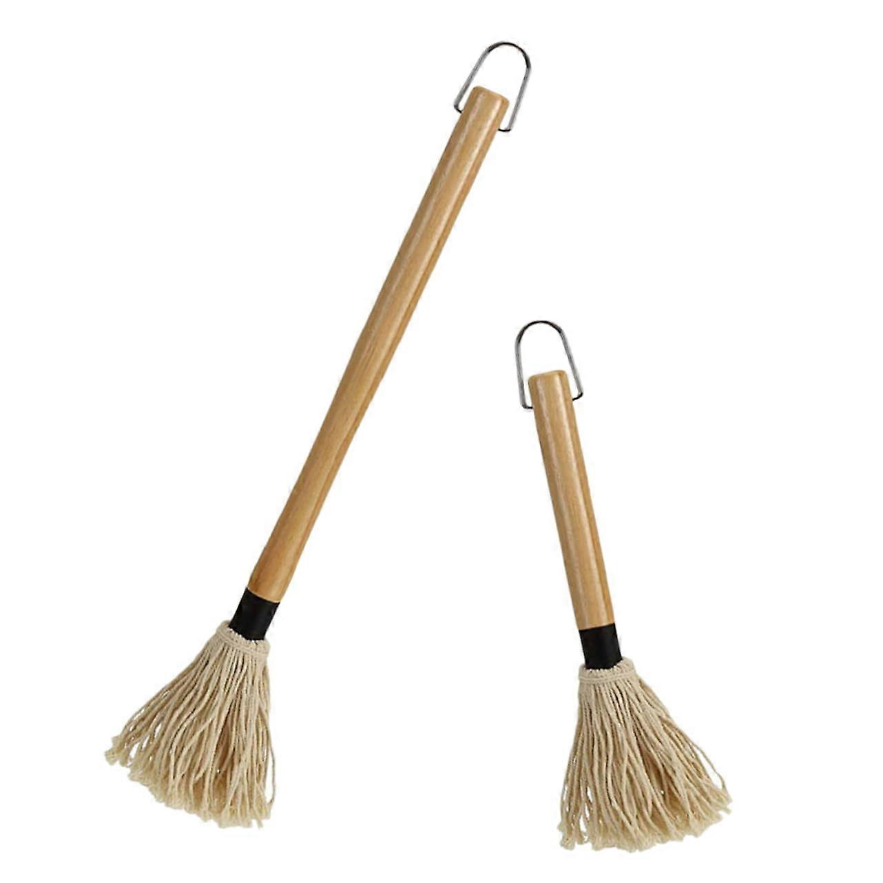 Barbecue Mop Brush Kit Two-Pack Long-Handle For Grill Cleaning Barbecue Tools Storage