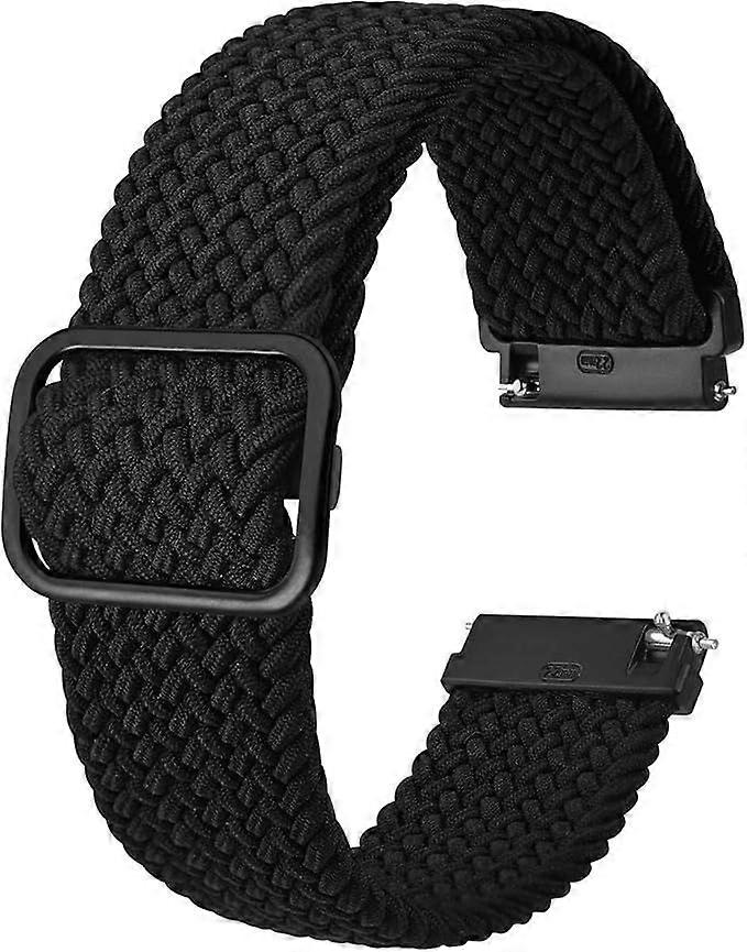 Adjustable Woven Nylon Strap, Unisex, 22mm, Black