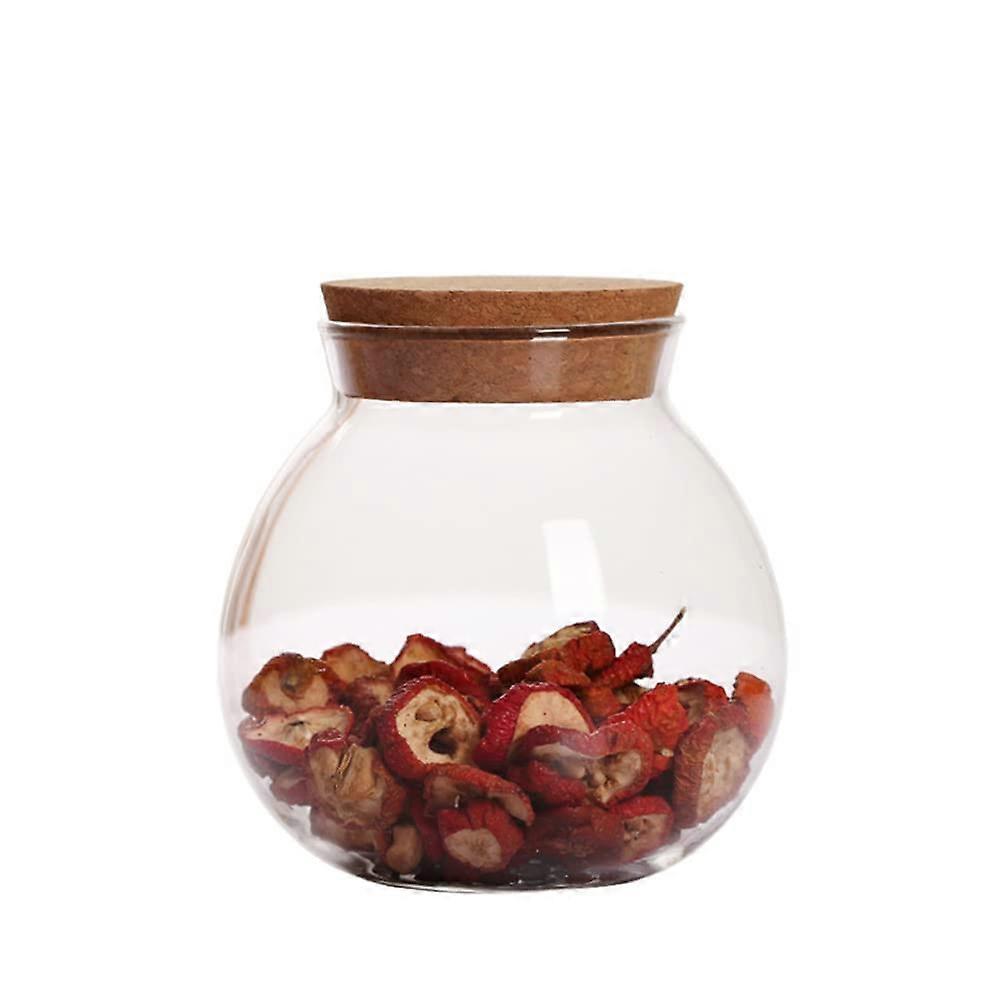 500 ml (17 FL OZ) Cookie with Cookie Cover with Cookie with Cover Food Storage Coat in favor of round clear glass