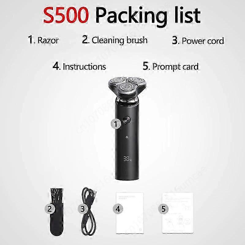 Mijia Elektrische Scheerapparaat S500 S500c 3 Hoofd Flex Scheermes Droog Nat Scheren Draagbare Gezicht Reiniging 3 In 1