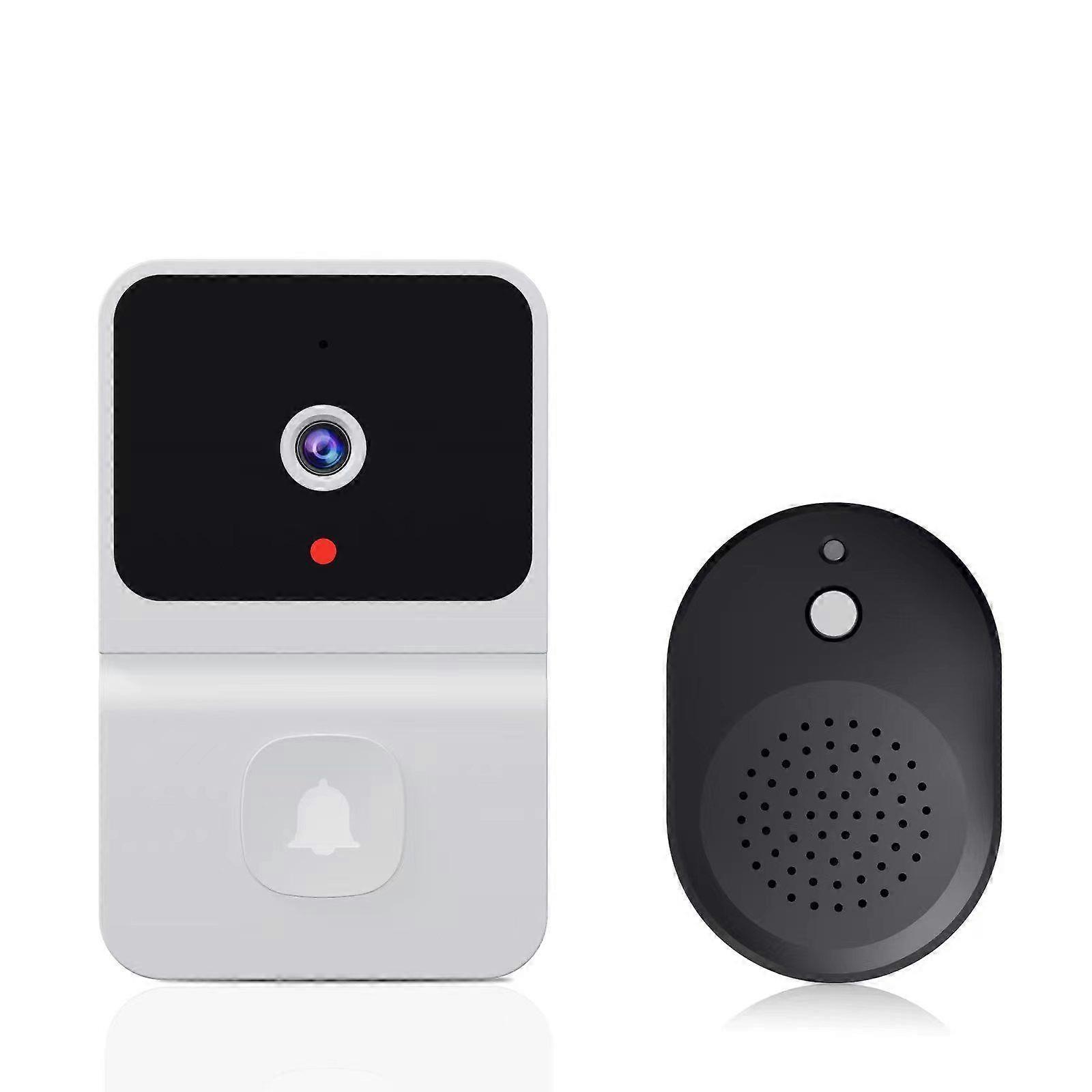 Video Doorbell with Doorbell (Includes Horizontal Wedge), 1080p HD Video, Hardwired, White (APP: tuya)