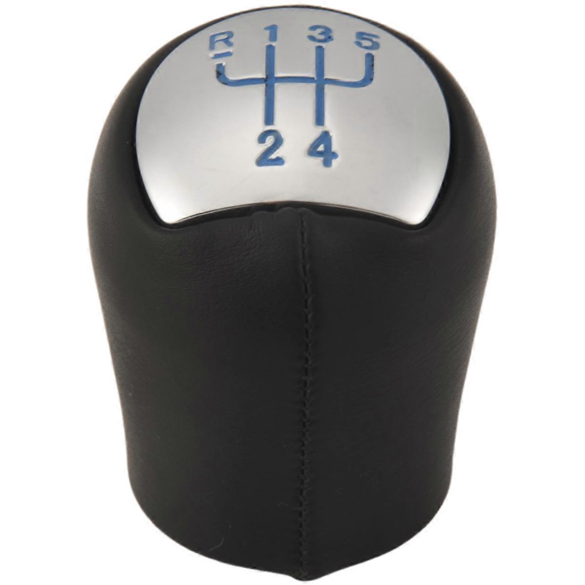 5 Speed Leather Manual Car Gear Shift Knob Shifter Lever
