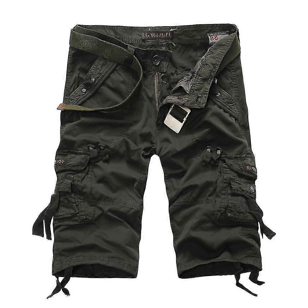 Pantaloncini Casual Uomo Pantaloncini Cargo Militari Estivi Pantaloncini Tattici Uomo Multi-tasca Pantaloni Cropped Uomo Cotone Plus Taglia 42