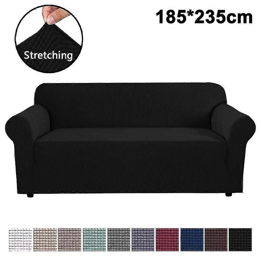 Stretch Sofa Slipcover Furniture Protector Settee Coat Soft With Elastic Bottomchecks Fleece Universal Solid Color Sofa Cover Free Shipping