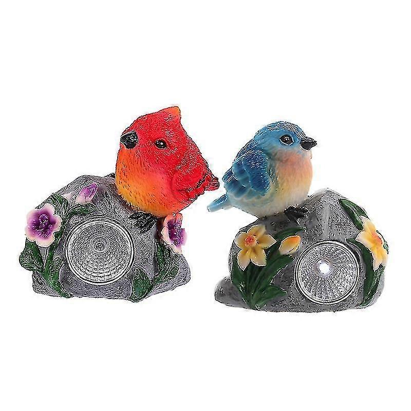 2pcs Solar Bird Outdoor Lights