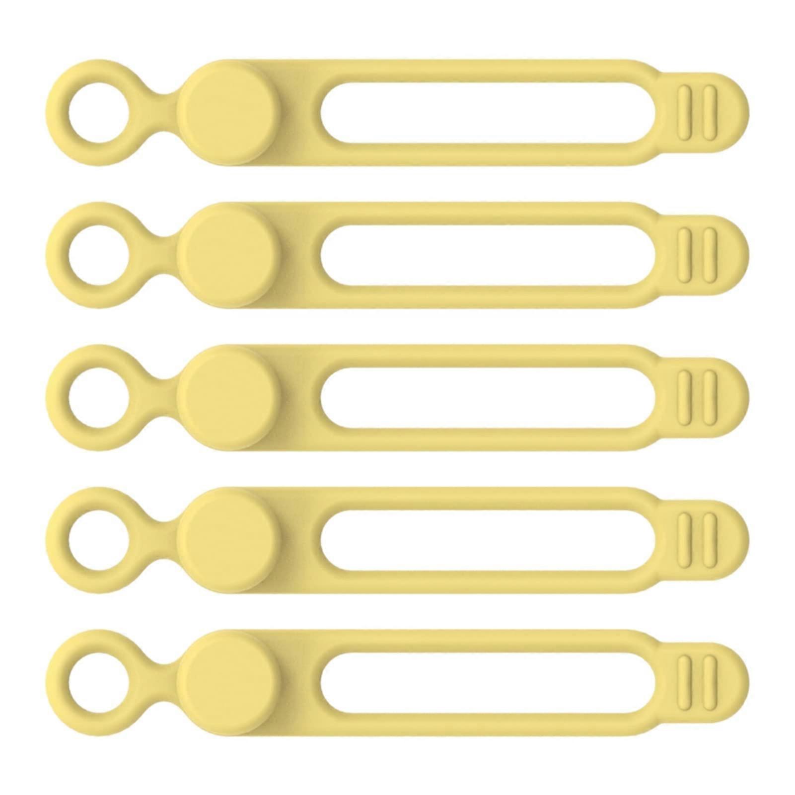 5 pc data cable storage Winder headphone cabin yellow one size T8S