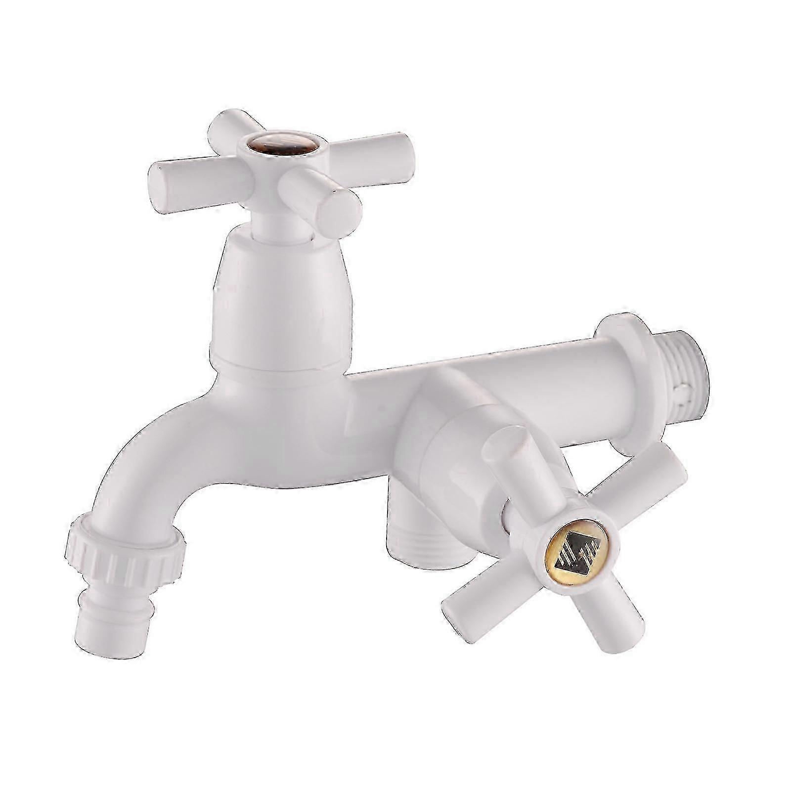 غسالة صنبور حديقة صنبور منفذ مزدوج التحكم G1 / 2 صنبور الحمام المثبت على الحائط لحوض الحديقة شرفة المطبخ في الهواء الطلق