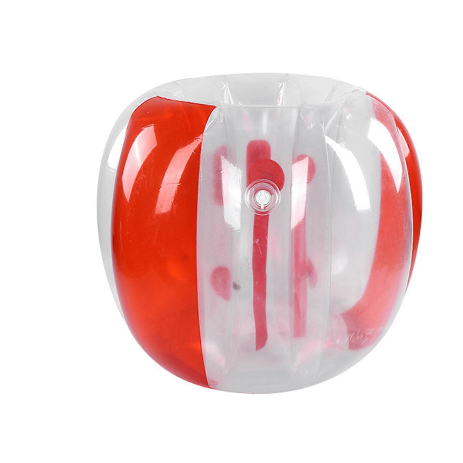 120cm Outdoors Bubble Balls Active Play Soccer Toy for Adult Inflatable Playing SuppliesTransparent Red