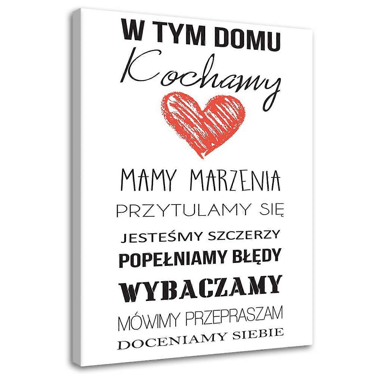 Lienzo, En esta casa - 40x60