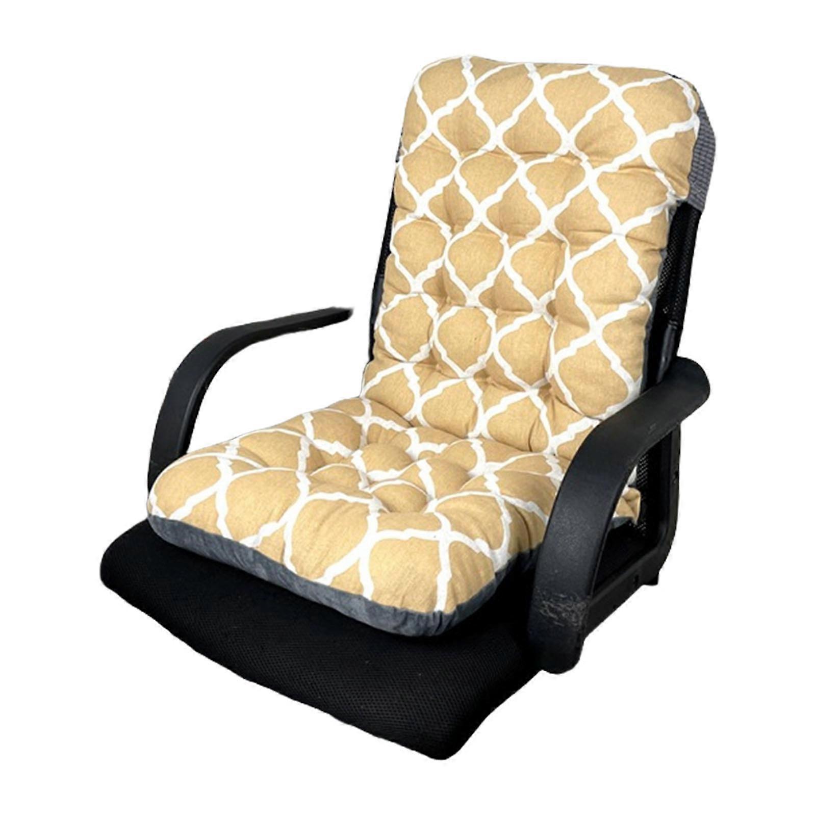 Supportive High Back Chair Cushions for Indoor and Outdoor Relaxation, Secure Attachments with Tie Yellow lantern