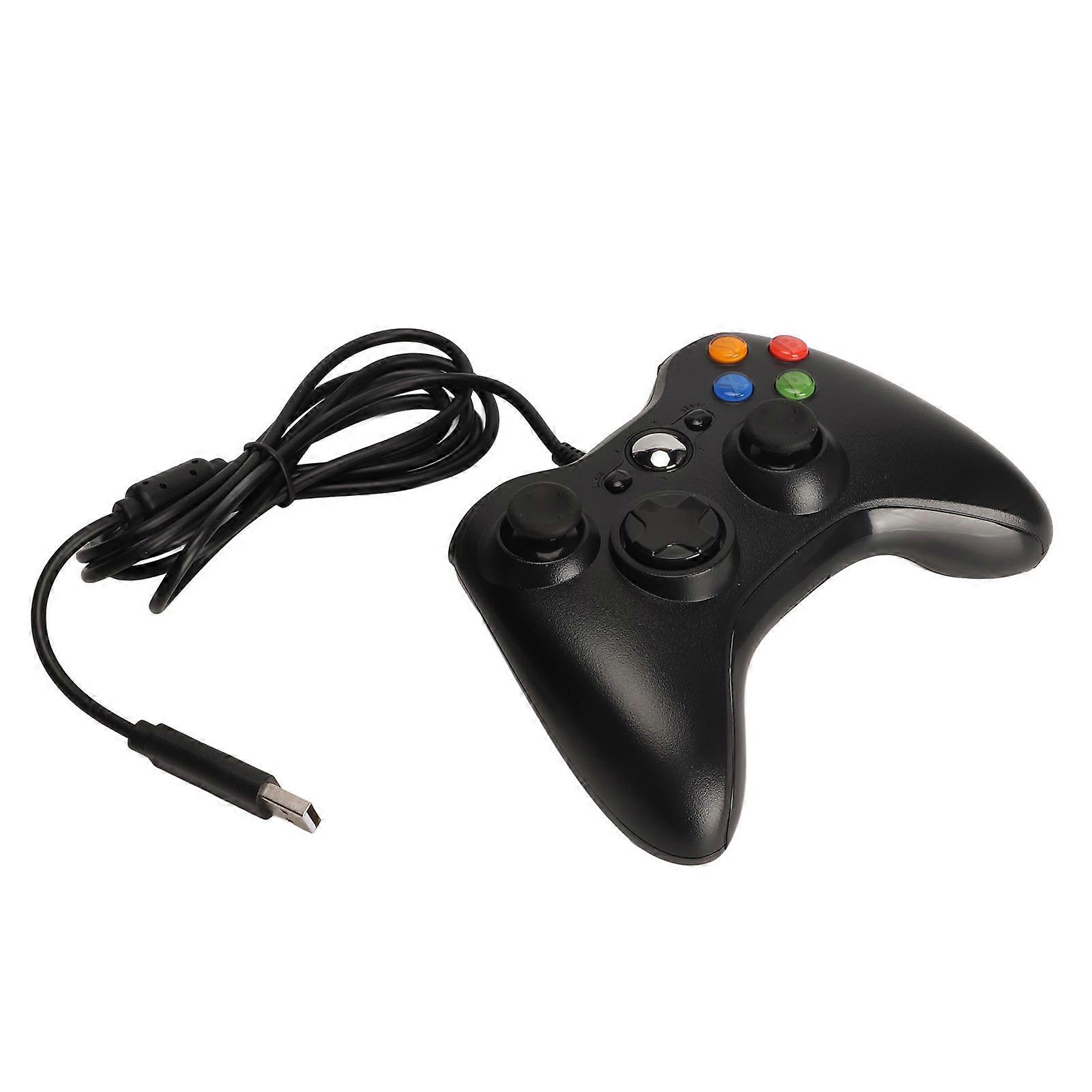 Game Controller Multifunctional Comfortable Wired Gamepad with Vibration for Android Games Black