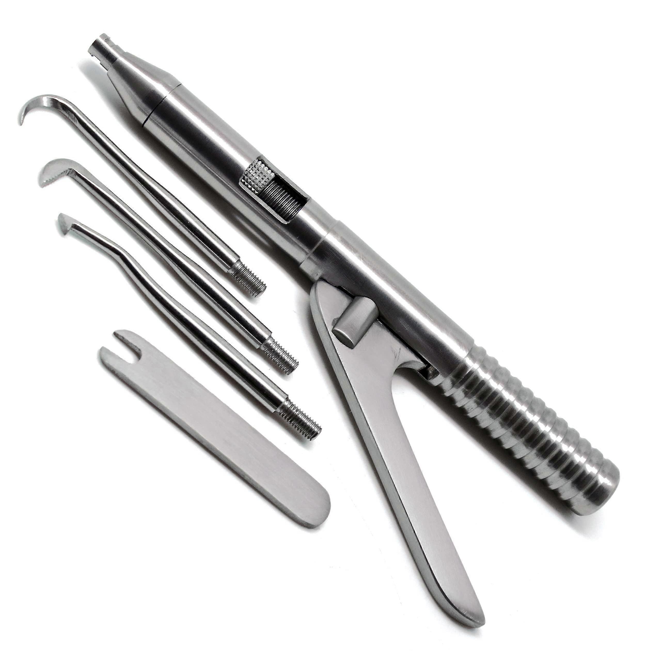 Dental Automatic Crown Remover with 3 Points Attachment and Wrench, Stainless Steel Dental Instruments Set