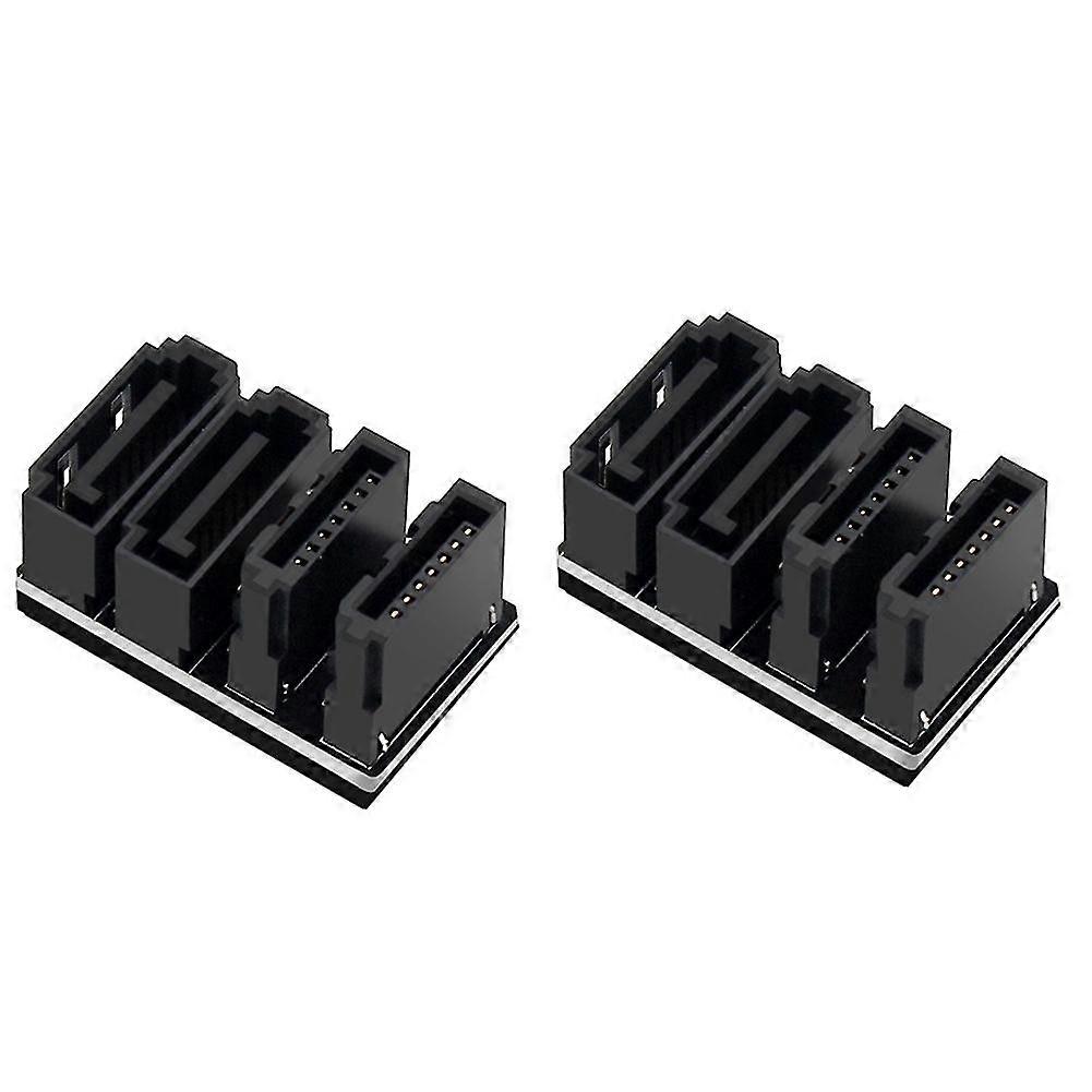 2pcs Computer Motherboard Adapter With Sata 7pin Dual Interface 180 Degree Adapter For Desktops Ssd