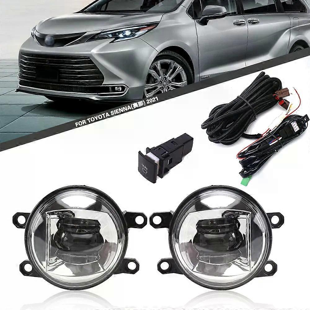 High qualityFor TOYOTA SIENNA 2021 2022 Front Fog Lights Car Styling Spot Light Fog Lamps With Switch - 1 Pair