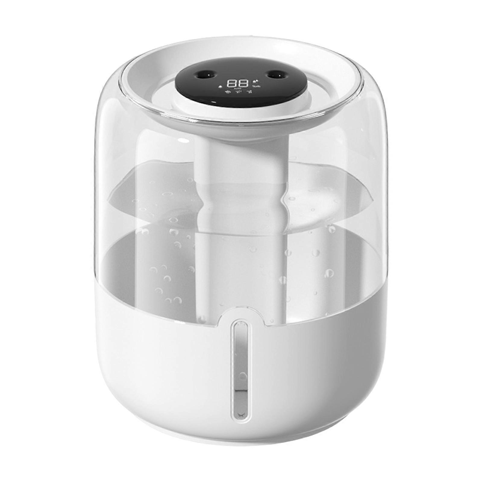 6.8L Large Capacity Humidifier USB Double Mist For Home Dormitory Office Bedroom Desktop Night Light Diffuser for Office  White