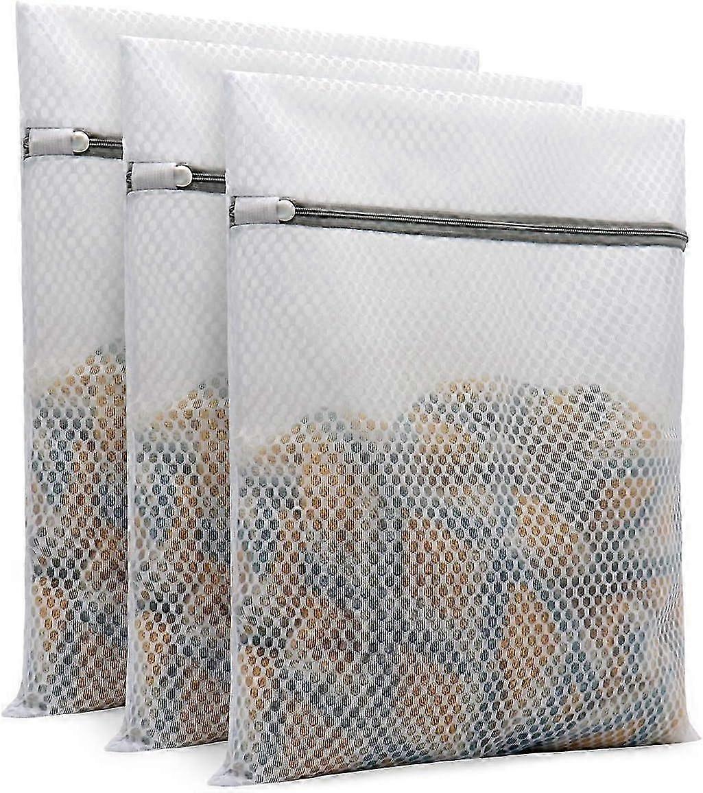 3pcs Durable Honeycomb Mesh Laundry Bags Use In Delicates