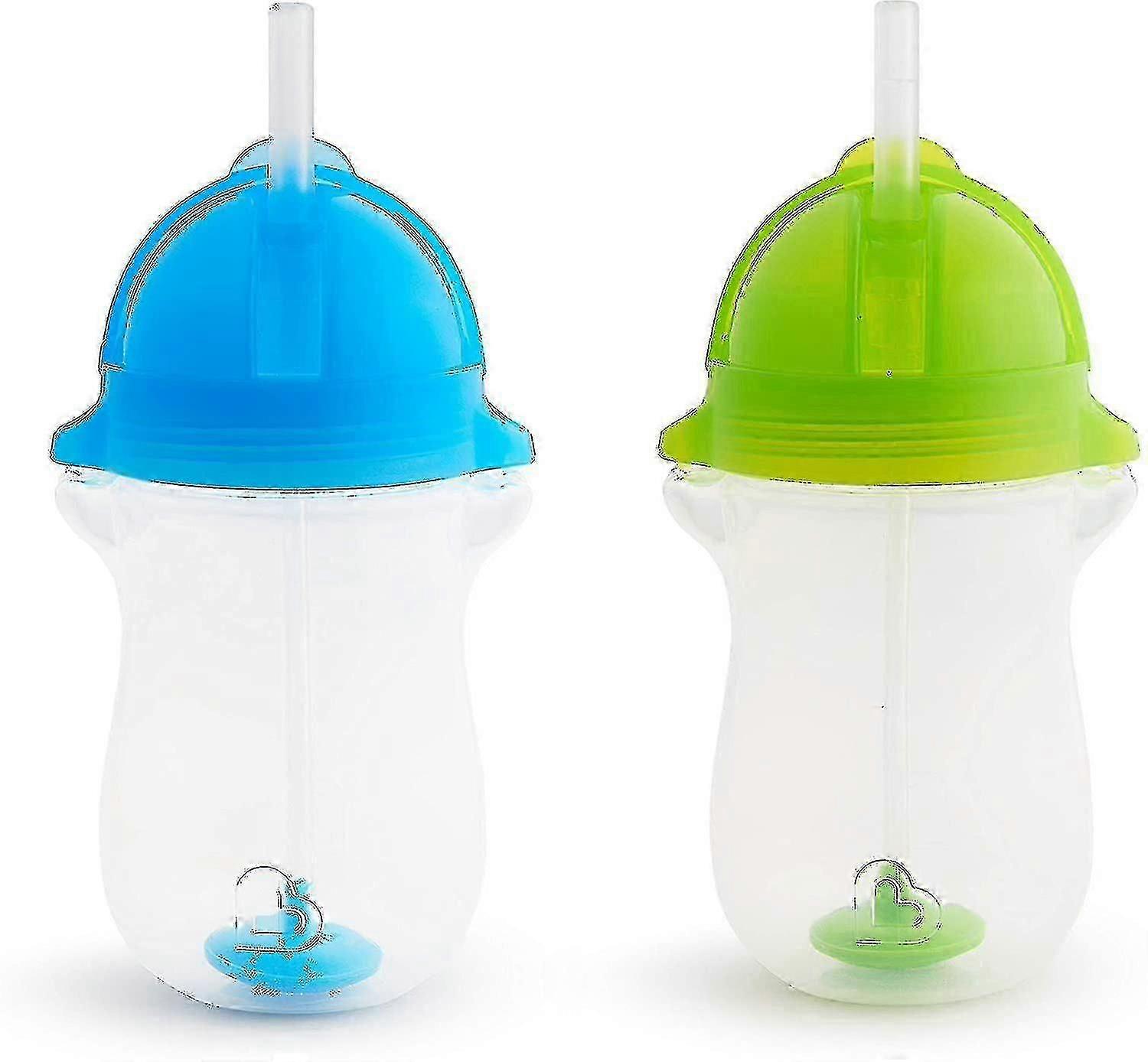 Munchkin Weighted Flexi-straw Cup 10oz Blue & Green 2 Cups