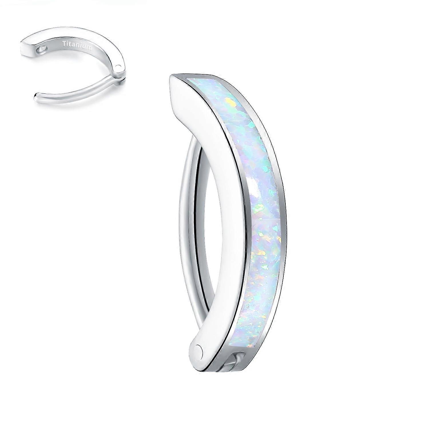 14G G23 Titanium Clicker Belly Button Ring,10/12mm Reverse Curved Hoop Navel Barbell Piercing Jewelry