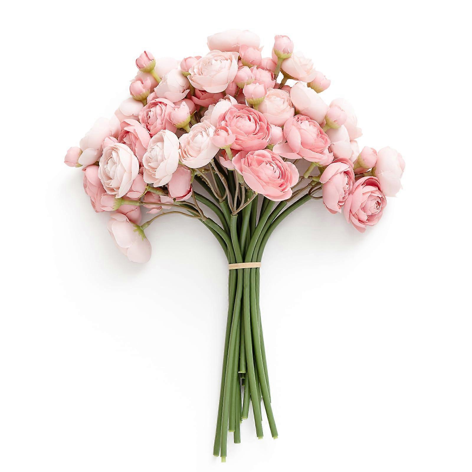 Faux Silk Mini Ranunculus Flowers for DIY Bouquet, Dusty Rose