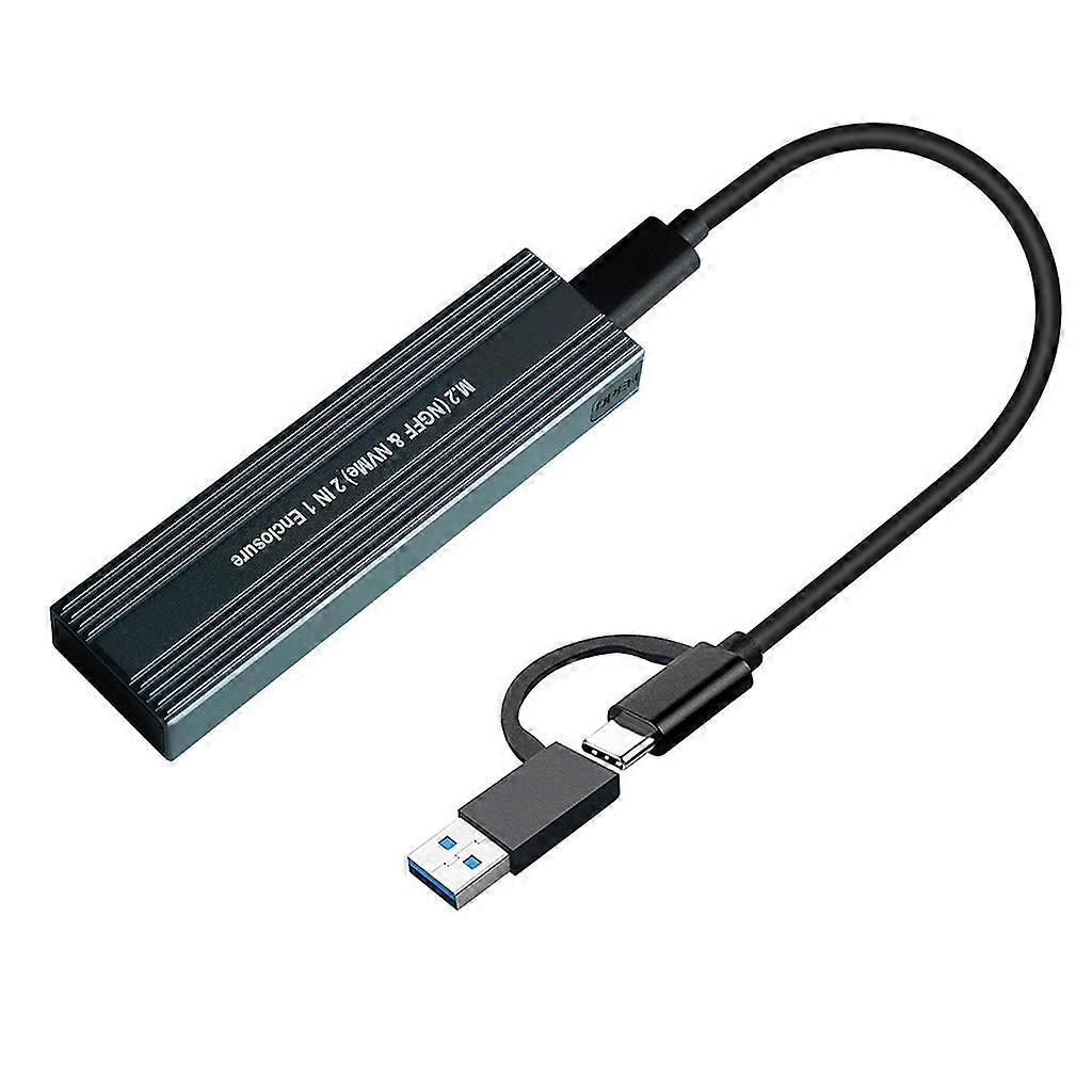 Dual-protocol for M.2 Universal PCIE Nvme / Sata Mobile Hard Drive Enclosure Usb3.1 Gen2 SSD Solid State Drive Box 10Gb
