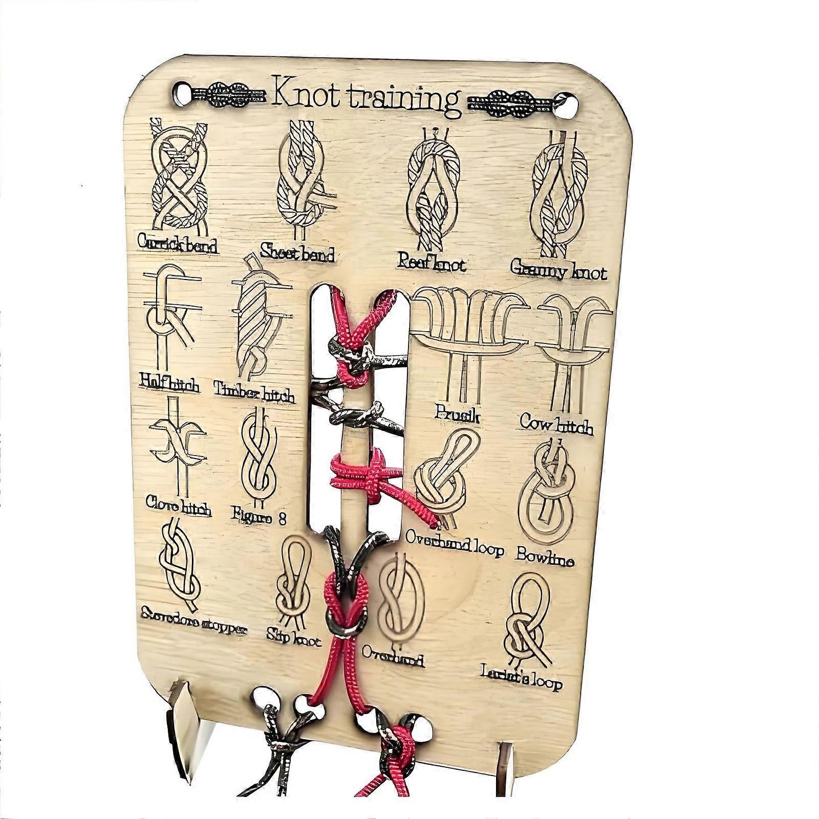 Knot training board, Practice set for knot tying, Basics of outdoor survival skills