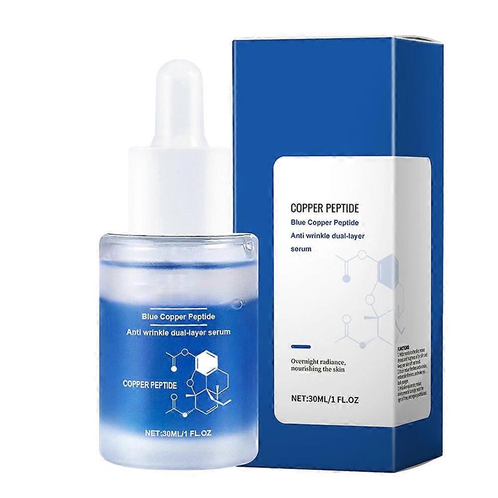 Blue Copper Peptide Facial Essence Tightens Skin Boosts Elasticity Deep Moisturizing All Skin Types