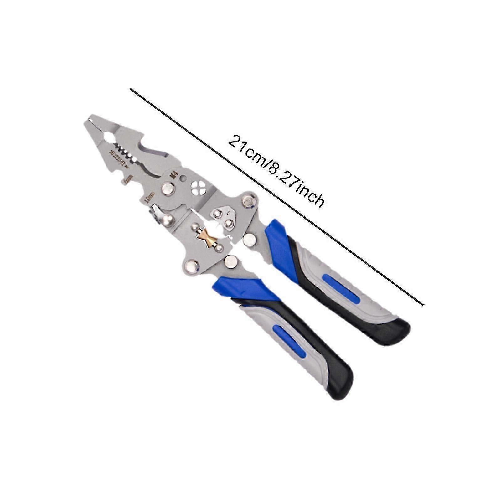 Versatile Wire Stripping and Crimping Tool for Efficient Cable Cutting and Splitting Functions