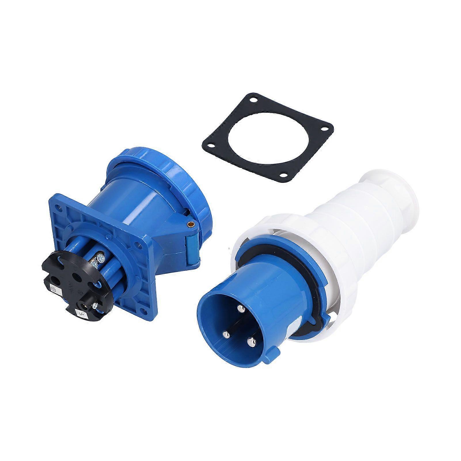 High quality 3-core 3-phase waterproof industrial plug & concealed socket