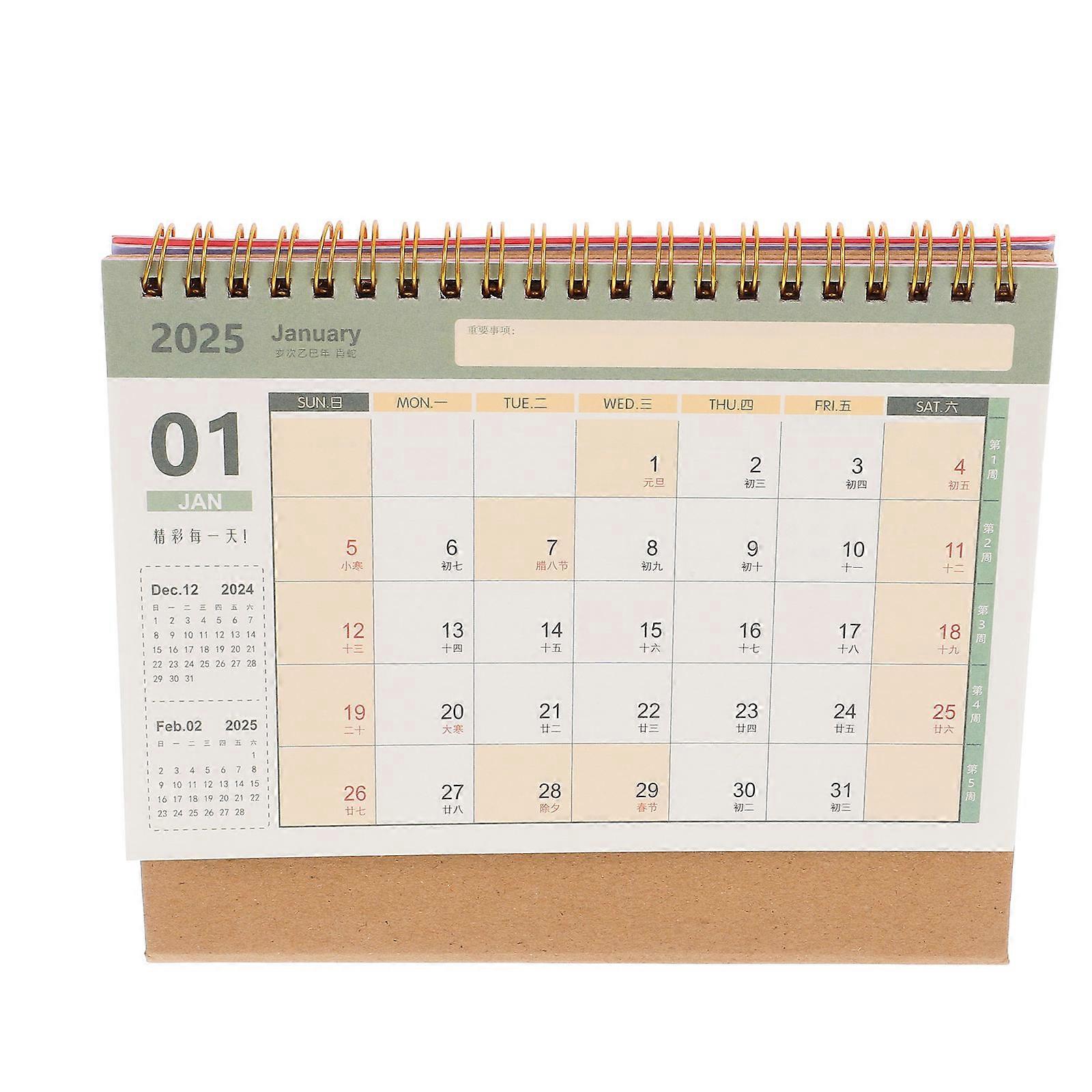 Calendrier à rabat debout pratique, style moderne, essentiel pour la salle de conférence