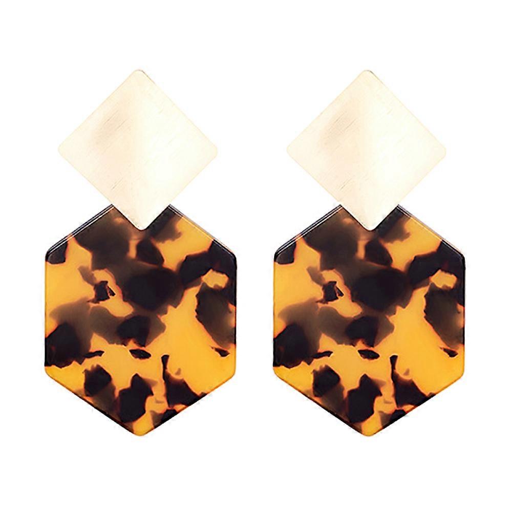 Here's a refined and appealing product description for the **"1 Pair Exaggerated Leopard Geometry Earrings"**:

 

**Stylish Exaggerated Leopard
